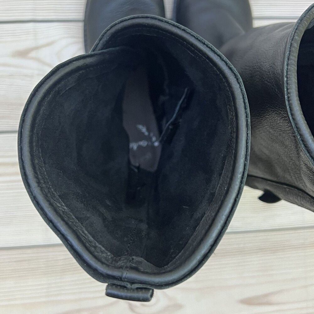 Coolway Alida Moto Boots Womens 39 EU/8-8.5 US Black Leather Biker Buckle Spain - Picture 11 of 16